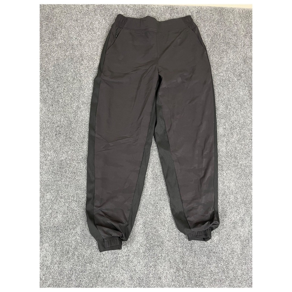 Athleta Jogger Pant  Camo Polyester Spandex High Rise Black S#985549-00 Size 8